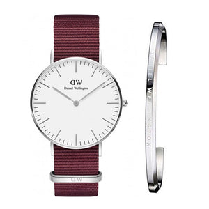 Daniel Wellington Classic Roselyn White Dial Red NATO Strap Watch For Women - DW00100272 Authentic Buy Shop Now