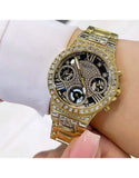 Guess Moonlight Diamonds Gold Dial Gold Steel Strap Watch for Women - GW0320L5 Authentic Buy Shop Now