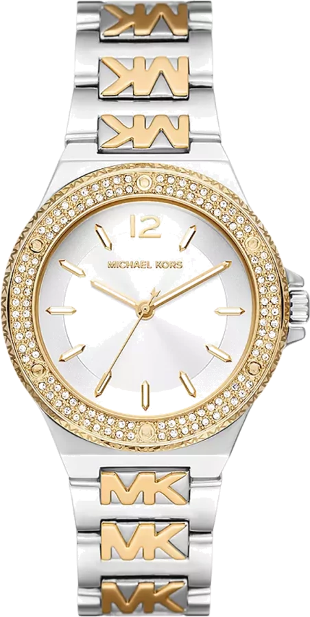 Michael Kors Lennox Three Hand Silver Dial Two Tone Steel Strap Watch For Women - MK7338 Authentic Buy Shop Now