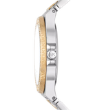 Michael Kors Lennox Three Hand Silver Dial Two Tone Steel Strap Watch For Women - MK7338 Authentic Buy Shop Now