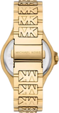 Michael Kors Lennox Three-Hand Gold Dial Gold Steel Strap Watch For Women - MK7339 Authentic Buy Shop Now