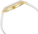 Michael Kors Slim Runway Quartz Gold Dial White Leather Strap Watch For Women - MK2389 Authentic Buy Shop Now