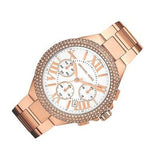 Michael Kors Camille Chronograph White Dial Rose Gold Steel Strap Watch for Women - MK5636 Authentic Buy Shop Now
