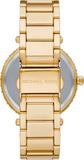 Michael Kors Parker Mother of Pearl White Dial Gold Steel Strap Watch For Women - MK4693 Authentic Buy Shop Now