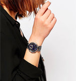Michael Kors Sawyer Navy Blue Dial Silver Steel Strap Watch for Women - MK6224 Authentic Buy Shop Now