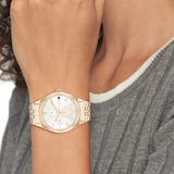 Tommy Hilfiger Monica Quartz White Dial Gold Steel Strap Watch For Women - 1782593 Authentic Buy Shop Now