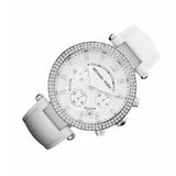 Michael Kors Parker White Dial White Leather Strap Watch for Women - MK2277 Authentic Buy Shop Now