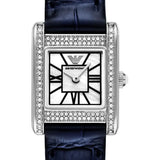 Emporio Armani Genni White Dial Blue Leather Strap Watch for Women - AR11718 Authentic Buy Shop Now