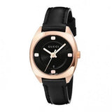 Gucci GG2570 Quartz Black Dial Black Leather Strap Watch For Women - YA142509 Authentic Buy Shop Now