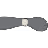 Guess Horizon Chronograph White Dial Brown Leather Strap Watch For Men - W0380G2 Authentic Buy Shop Now