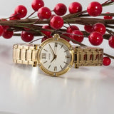 Guess Park Ave South Analog White Dial Gold Steel Strap Watch For Women - W0767L2 Authentic Buy Shop Now