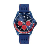 Guess Odyssey Analog Blue Dial Blue Rubber Strap Watch For Men - W1108G1 Authentic Buy Shop Now