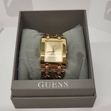 Guess Mod Heavy Metal Gold Dial Gold Steel Strap Watch For Women - W1117L2 Authentic Buy Shop Now