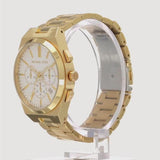 Michael Kors Lennox Chronograph White Dial Gold Steel Strap Watch For Men - MK9120 Authentic Buy Shop Now