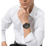 Diesel Big Daddy Chronograph Black Dial Black Steel Strap Watch For Men - DZ7312 Authentic Buy Shop Now
