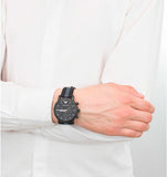 Emporio Armani Luigi Chronograph Quartz Black Dial Two Tone Nylon Strap Watch For Men - AR1948 Authentic Buy Shop Now
