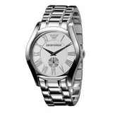 Emporio Armani Classic Quartz Silver Dial Silver Steel Strap Watch For Men - AR0647 Authentic Buy Shop Now
