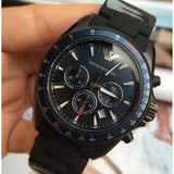 Emporio Armani Sigma Chronograph Blue Dial Black Silicone Strap Watch For Men - AR6121 Authentic Buy Shop Now
