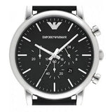 Emporio Armani Dress Analog Black Dial Black Leather Strap Watch For Men - AR8029 Authentic Buy Shop Now