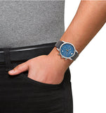 Emporio Armani Luigi Chronograph Blue Dial Black Leather Strap Watch For Men - AR1736 Authentic Buy Shop Now