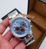 Guess Horizon Chronograph Quartz Blue Dial Silver Steel Strap Watch for Men - W0379G6 Authentic Buy Shop Now