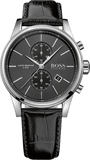 Hugo Boss Jet Black Dial Black Leather Strap Watch for Men - 1513279 Authentic Buy Shop Now