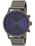Hugo Boss Architectural Blue Dial Grey Steel Strap Watch for Men - 1513574 Authentic Buy Shop Now