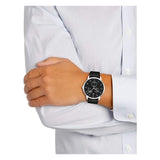 Tommy Hilfiger Brad Chronograph Black Dial Black Leather Strap Watch For Men - 1710391 Authentic Buy Shop Now