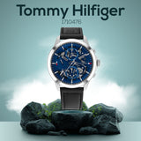 Tommy Hilfiger Henry Chronograph Blue Dial Brown Leather Strap Watch For Men -1710476 Authentic Buy Shop Now