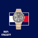 Tommy Hilfiger Eve Chronograph Quartz Grey Dial Rose Gold Steel Strap Watch For Women - 1782277 Authentic Buy Shop Now