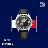 Tommy Hilfiger Bruce Analog Black Dial Black Leather Strap Watch for Men - 1791279 Authentic Buy Shop Now