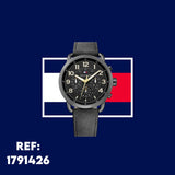 Tommy Hilfiger Briggs Black Dial Black Leather Strap Watch for Men - 1791426 Authentic Buy Shop Now