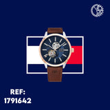 Tommy Hilfiger Spencer Blue Dial Brown Leather Strap Watch for Men - 1791642 Authentic Buy Shop Now