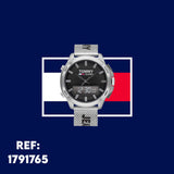 Tommy Hilfiger Digital Black Dial Silver Mesh Bracelet Watch For Men - 1791765 Authentic Buy Shop Now