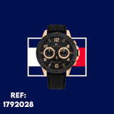 Tommy Hilfiger Blaze Multifunction Black Dial Black Rubber Strap Watch For Men - 1792028 Authentic Buy Shop Now
