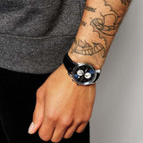 Hugo Boss Jet Blue Dial Black Leather Strap Watch for Men - 1513283 Authentic Buy Shop Now