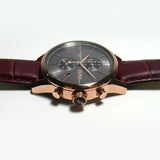 Hugo Boss Jet Grey Dial Brown Leather Strap Watch for Men - 1513281 Authentic Buy Shop Now
