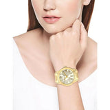 Michael Kors Layton Chronograph Gold Dial Gold Steel Strap Watch for Women - MK5959 Authentic Buy Shop Now