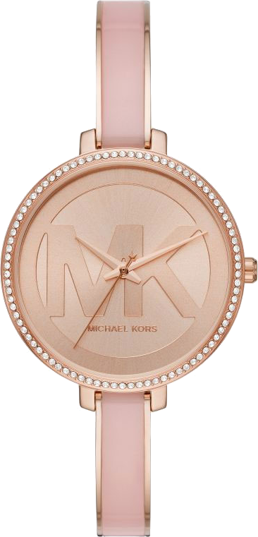 Michael Kors Jaryn Analog Rose Gold Dial Pink Steel Strap Watch For Women - MK4545 Authentic Buy Shop Now