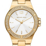 Michael Kors Lennox Three-Hand Silver Dial Gold Steel Strap Watch For Women - MK7278 Authentic Buy Shop Now