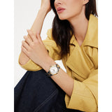 Michael Kors Lennox Three-Hand White Dial Two Tone Steel Strap Watch for Women - MK7464 Authentic Buy Shop Now