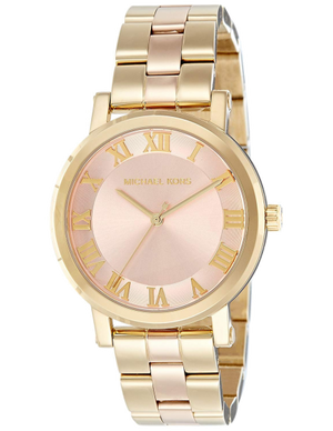 Michael Kors Norie Gold Dial Two Tone Steel Strap Watch for Women - MK3586 Authentic Buy Shop Now