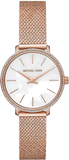 Michael Kors Pyper Quartz Mother of Pearl White Dial Rose Gold Mesh Strap Watch For Women - MK4588 Authentic Buy Shop Now