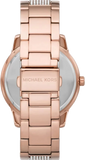 Michael Kors Tibby Chronograph White Dial Rose Gold Steel Strap Watch For Men - MK7293 Authentic Buy Shop Now