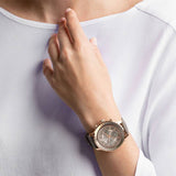 Swarovski Octea Lux Chrono Grey Dial Grey Leather Strap Watch for Women - 5452495 Authentic Buy Shop Now