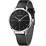 Calvin Klein Evan Black Dial Black Leather Strap Watch for Men - K7B211CZ Authentic Buy Shop Now