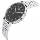 Tissot Everytime Large Black Dial Silver Mesh Bracelet Watch For Men - T109.610.11.077.00 Authentic Buy Shop Now