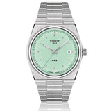 Tissot PRX Quartz Light Green Dial Silver Steel Strap Watch for Men - T137.410.11.091.01 Authentic Buy Shop Now
