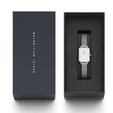 Daniel Wellington Quadro Unitone Silver Dial Silver Mesh Strap Watch For Women - DW00100486 Authentic Buy Shop Now