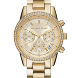 Michael Kors Ritz Gold Dial Gold Steel Strap Watch for Women - MK6356 Authentic Buy Shop Now